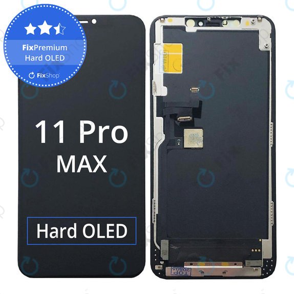 Display Hard OLED für iPhone 11 Pro Max, Touchscreen-Glas mit Rahmen, FixPremium