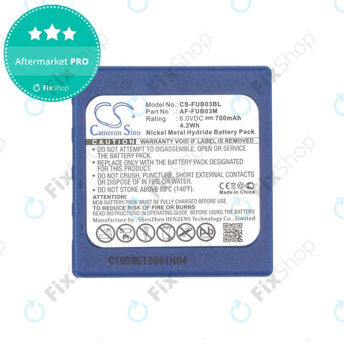 Akku batterie für HBC Fub3a, 700mAh, Ni-MH, 6V, AF-FUB03M, HQ