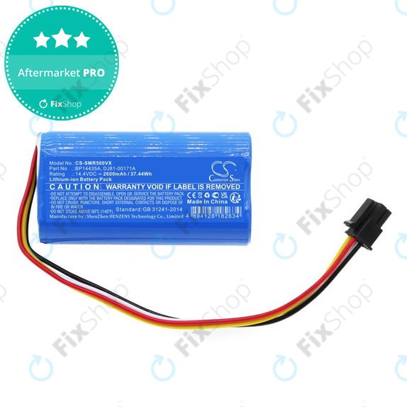 Akku batterie für Samsung PowerBot VR05R5050WK, Midea i5, i9 EYE, 2600mAh, Li-Ion, 14.4V, BP14435A, HQ