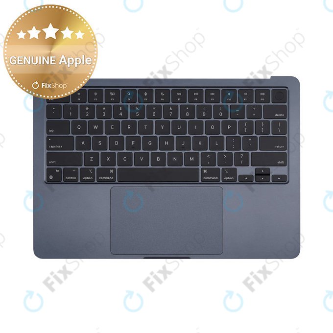 Oberer Tastaturrahmen für MacBook Air 13", A3113 (2024), mit US-Tastatur und Akku, Midnight, 661-40230, Genuine Apple