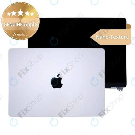 LCD-Display für MacBook Pro 14", A3112, A3185 (2024), mit Frontglas und Deckel, Nano-Texture, Silver, 661-41793, Genuine Apple