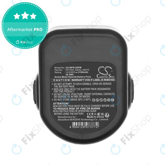 Akku batterie für Black & Decker Cd1202, 2100mAh, Ni-MH, 12V, PS130A, HQ
