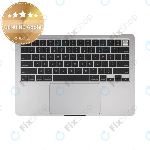 Oberer Tastaturrahmen für MacBook Air 13", A3113 (2024), mit US-Tastatur und Akku, Space Gray, 661-40227, Genuine Apple