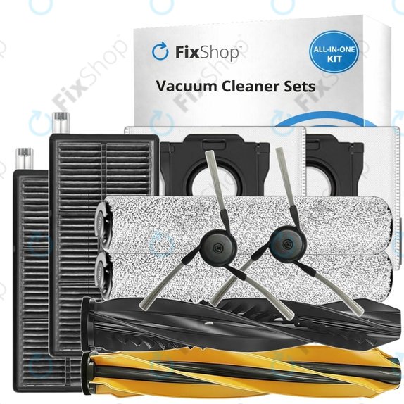 Ersatzteilset für Dreame Aqua 10, 10 Ultra (1 Paar Hauptbürsten, 2x Filter, 2x Seitenbürste, 2x Wischtuch, 2x Staubbeutel)