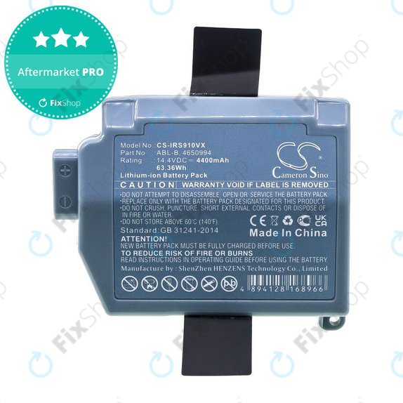 Akku batterie für iRobot Roomba S9, S9+, 4400mAh, Li-Ion, 14.4V, ABL-B, HQ
