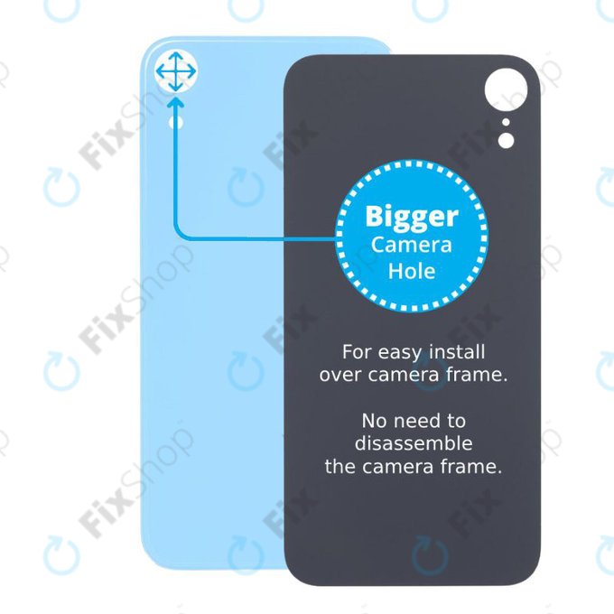 Apple iPhone XR - Backcover Glas Vergrössertes Ringloch für die Kamera (Blue)