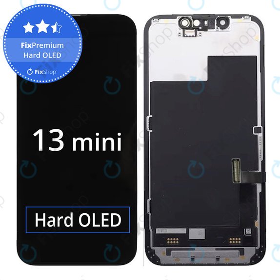 Display Hard OLED für iPhone 13 Mini, Touchscreen-Glas mit Rahmen, FixPremium