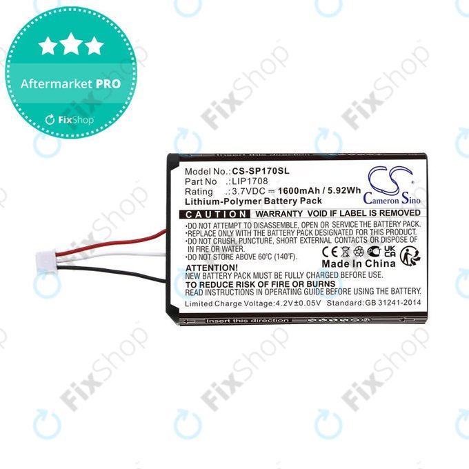 Akku batterie für Sony PS5 DualSense, 1600mAh, Li-Pol, 3.7V, LIP1708, HQ