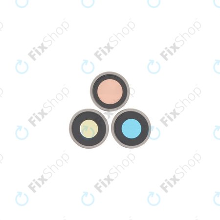 Apple iPhone 16 Pro, 16 Pro Max - Rückfahrkameraglas mit Rahmen (Natural Titanium) - 3Stk.