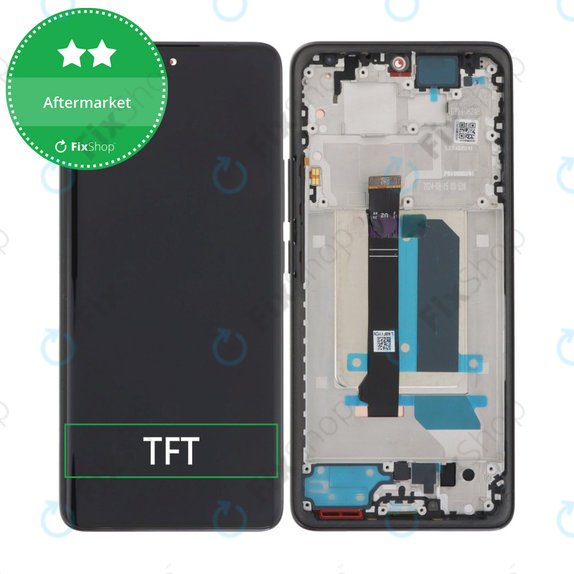 Xiaomi Redmi Note 14 Pro+ 5G 24094RAD4G - LCD Display + Touchscreen Front Glas + Rahmen (Midnight Black) TFT