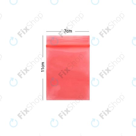 ESD-antistatisch Druckverschlussbeutel (Red) - 7x11cm 100Stk.