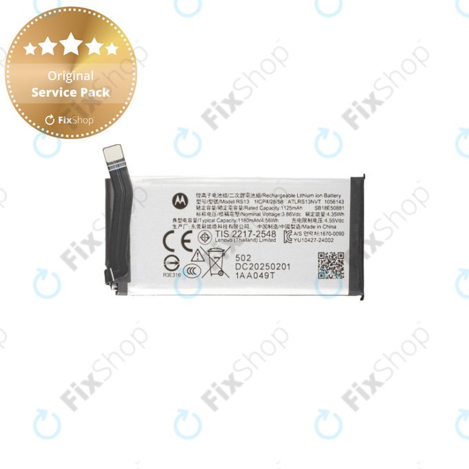 Motorola Razr 60 Ultra - Akku Batterie RS13 1180mAh - SB18E50881 Genuine Service Pack