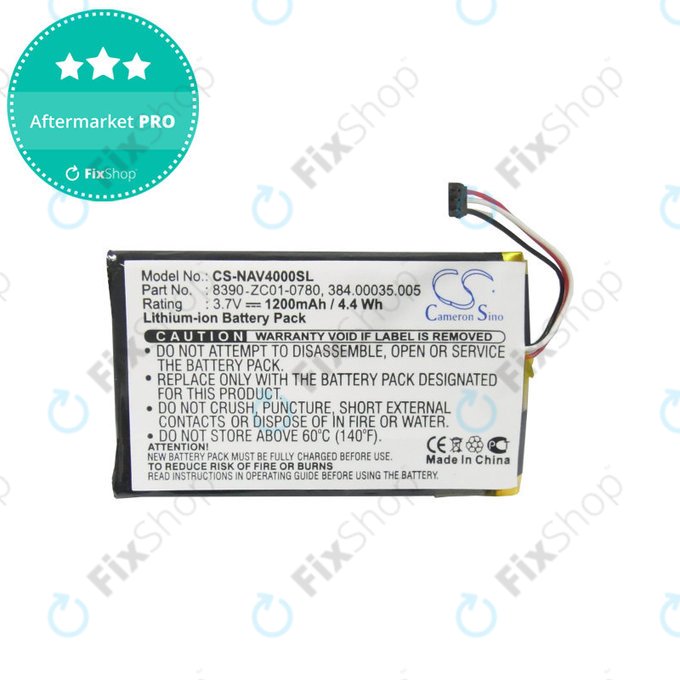 Batterie für Navigon 40 Easy, Plus, Premium, 1200mAh, Li-Pol, 3.7V, 8390-ZC01-0780, HQ