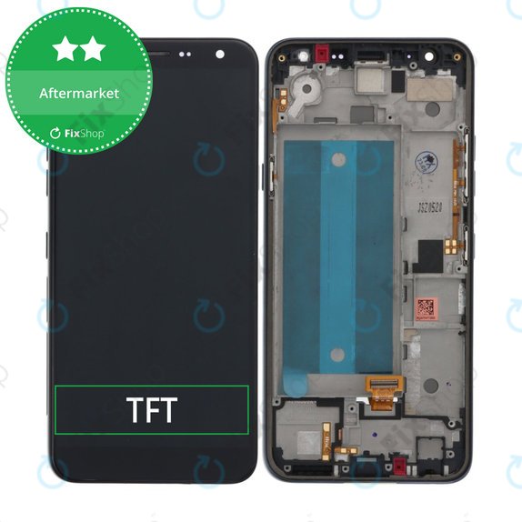 LG K40 - LCD Display + Touchscreen Front Glas + Rahmen (Black) TFT