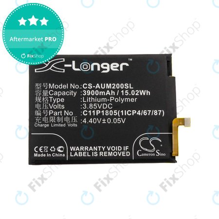 Akku batterie für Asus Zenfone Max M2, 3900mAh, Li-Pol, 3.85V, C11P1805 (1ICP4/67/87), HQ