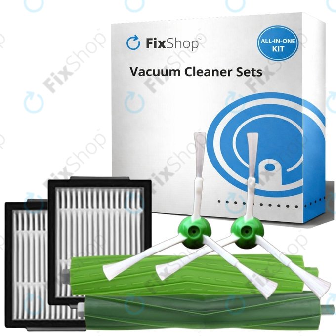 Ersatzteilset für iRobot Roomba e-series, i-series, j-series (1 Paar Hauptbürsten, 2x Filter, 2x Seitenbürste)