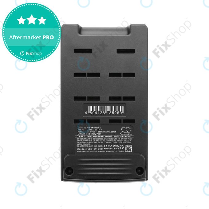 Akku batterie für Tineco P1, Pure One S12, 2000mAh, Li-Ion, 21.6V, ZB1873-6S1P-0, HQ