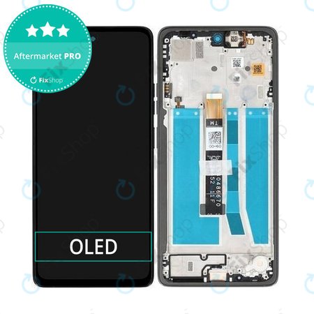 Motorola Moto G75 5G XT2437-2 - LCD Display + Touchscreen Front Glas + Rahmen (Black) TFT