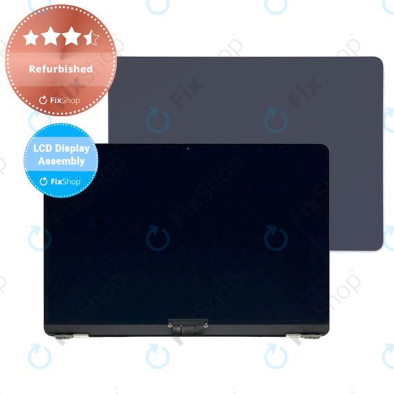 Apple MacBook Air 13" M3 A3113 (2024) - LCD Display + Frontglas + Abdeckung (Midnight) Refurbished