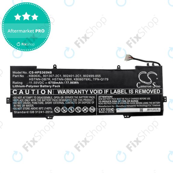 Akku batterie für HP Spectre X360 15, 6750mAh, Li-Pol, 11.55V, KB06XL, HQ
