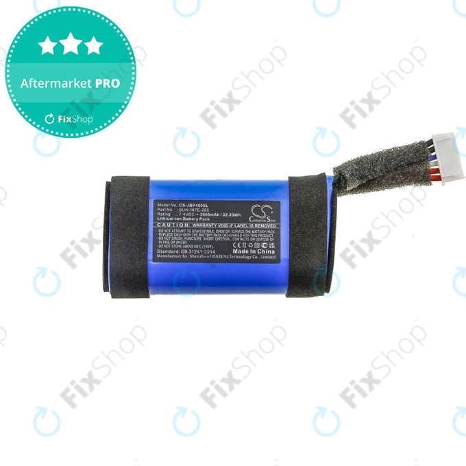 Batterie für JBL PartyBox On-The-Go, 3000mAh, Li-Ion, 7.4V, SUN-INTE-265, HQ