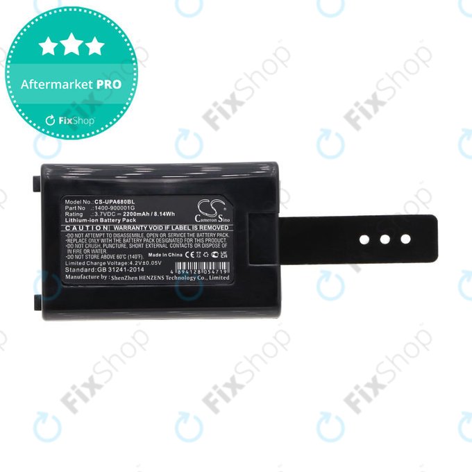 Akku batterie für Unitech HT680, 2200mAh, Li-Ion, 3.7V, 1400-900005G, HQ