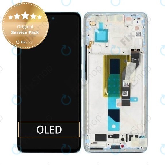 Xiaomi 13 Lite - LCD Display + Touchscreen Front Glas + Rahmen (Lite Blue) - 5600040L9S00 Genuine Service Pack
