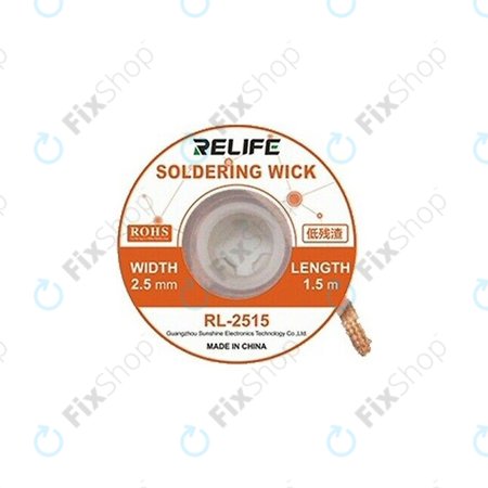 Relife RL-2515 - Leistungsstarker Lötdocht (2.5mm)