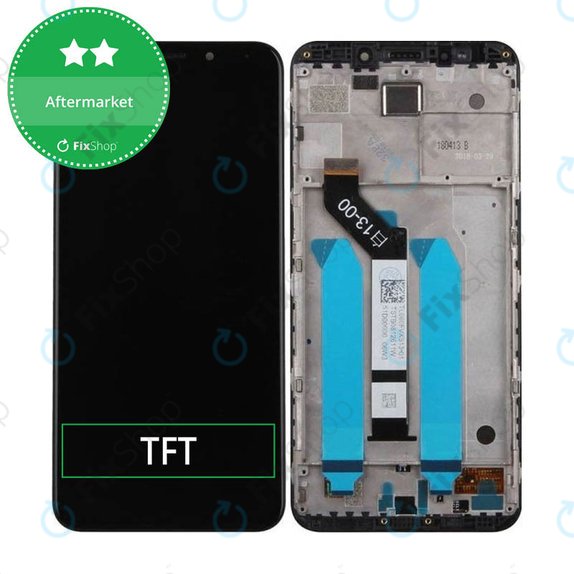 Xiaomi Redmi 5 Plus (Redmi Note 5) - LCD Display + Touchscreen Front Glas + Rahmen (Black) TFT