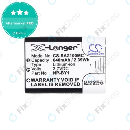 Batterie für Sony HDR-AZ1, 640mAh, Li-Ion, 3.7V, NP-BY1, HQ