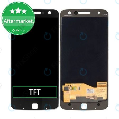 Motorola Moto Z XT1650 - LCD Display + Touchscreen Front Glas (Black) TFT