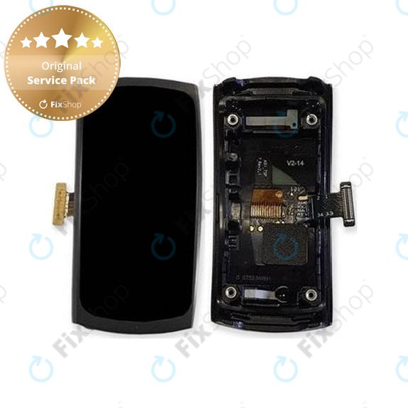Samsung Gear Fit 2 SM-R360 - LCD Display + Touchscreen Front Glas + Rahmen (Gray) - GH97-19001A, GH97-19201A Genuine Service Pack