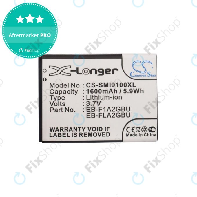 Akku batterie für Samsung i9100, Galaxy S II, 1600mAh, Li-Ion, 3.7V, EB-F1A2GBU, HQ