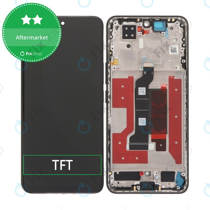 Honor 200 - LCD Display + Touchscreen Front Glas + Rahmen (Black) TFT