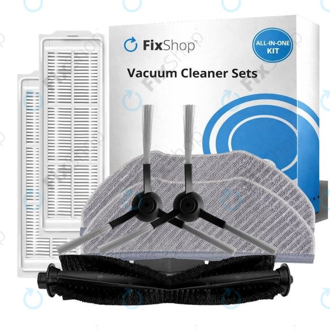 Ersatzteilset für Xiaomi Viomi V3 MAX (1x Hauptbürste, 2x Filter, 2x Seitenbürsten, 2x Wischpads)