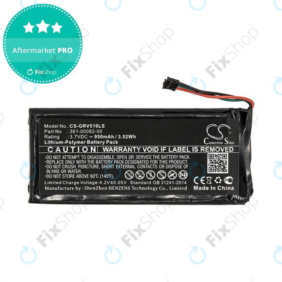 Akku batterie für Garmin Varia TL, RTL510, Varia RTL501, 950mAh, Li-Pol, 3.7V, 361-00082-00, HQ