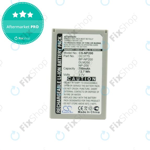 Akku batterie für Minolta DiMAGE X, Xi, Xt, Xt Biz, Xg, 750mAh, Li-Ion, 3.7V, NP-200, HQ
