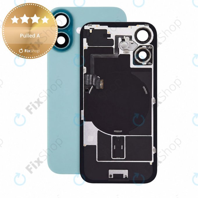 Glas der Rückabdeckung für iPhone 16, Teal, Pulled A