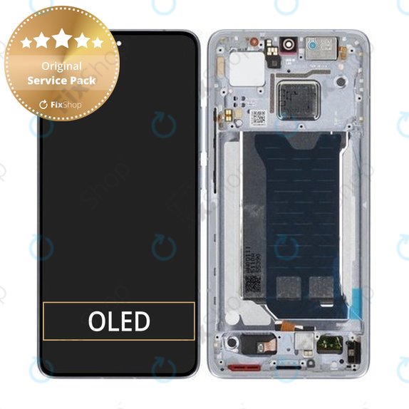 Xiaomi Poco F7 Pro 5G - LCD Display + Touchscreen Front Glas + Rahmen (Blue) - 56002100O1100 Genuine Service Pack