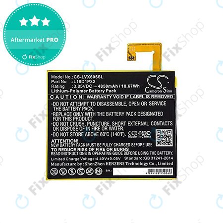 Lenovo Tab M10 - Akku Batterie L18D1P32 4850mAh HQ