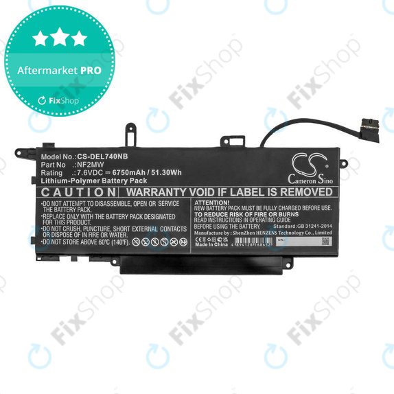 Akku batterie für Dell Latitude 7310 2-in-1, 7400 2-in-1, 6750mAh, Li-Pol, 7.6V, NF2MW, HQ