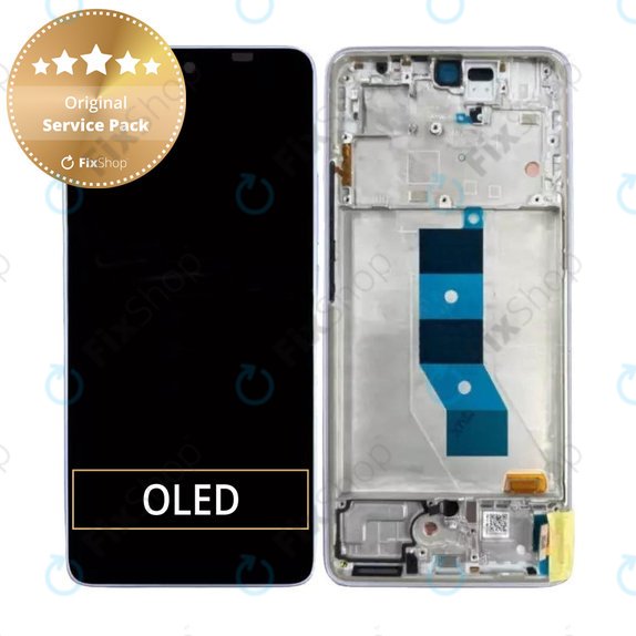 Xiaomi Poco M7 Pro 5G - LCD Display + Touchscreen Front Glas + Rahmen (Purple) - 5600080O17P00 Genuine Service Pack