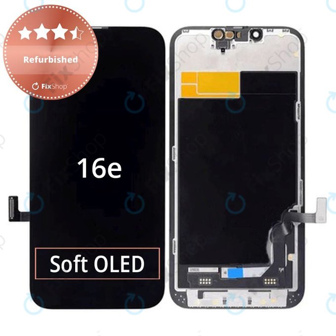 Apple iPhone 16e - LCD Display + Touchscreen Front Glas + Rahmen Refurbished