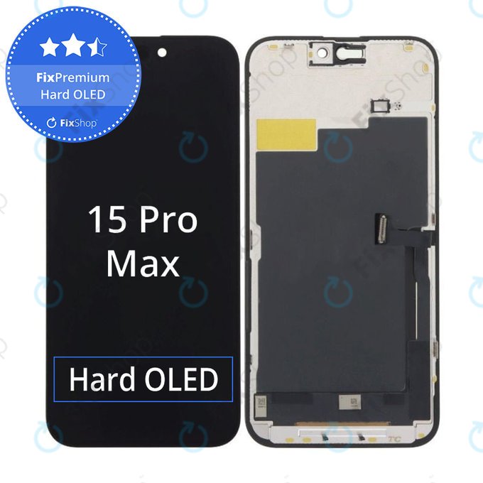 Apple iPhone 15 Pro Max - LCD Display + Touchscreen Front Glas + Rahmen Hard OLED FixPremium