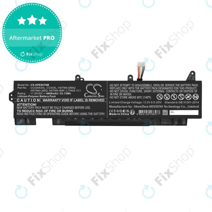 Akku batterie für HP ZBook Firefly 15 G7, G8, EliteBook 855 G7, G8, 850 G7, G8, 4600mAh, Li-Pol, 11.55V, CC03053XL, HQ