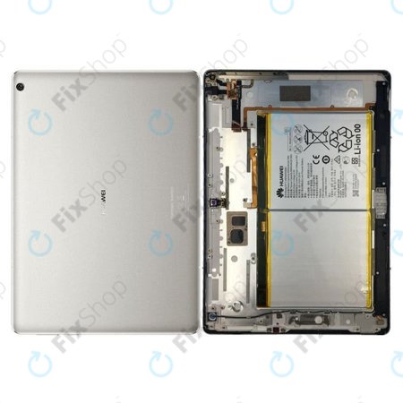 Huawei MediaPad M3 Lite 10 - Akkudeckel + Batterie (Grau) - 02351KMC