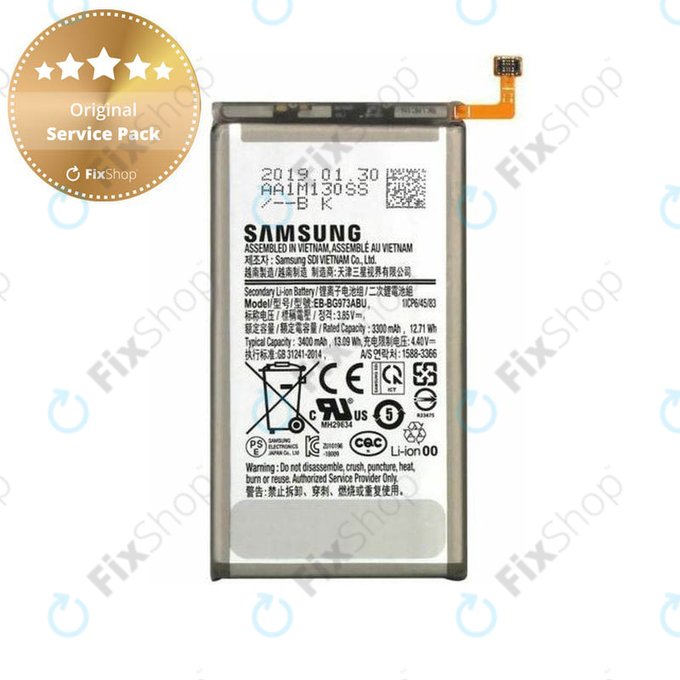 Samsung Galaxy S10 G973F - Akku Batterie EB-BG973ABU 3400mAh - GH82-18826A Genuine Service Pack