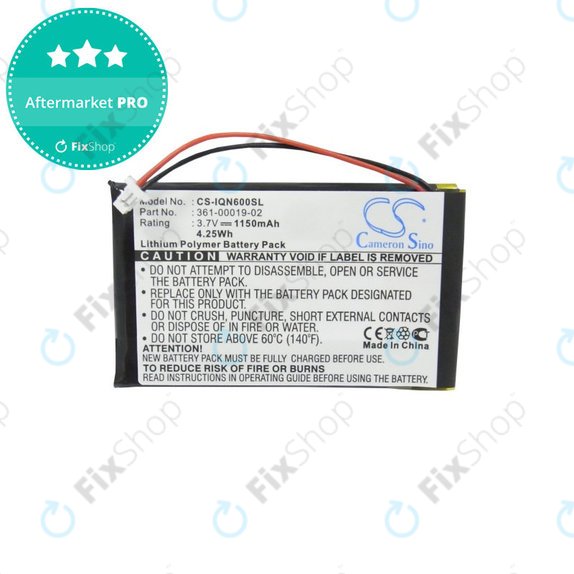 Batterie für Garmin Nüvi 660, 660 FM, 1150mAh, Li-Pol, 3.7V, 361-00019-02, HQ