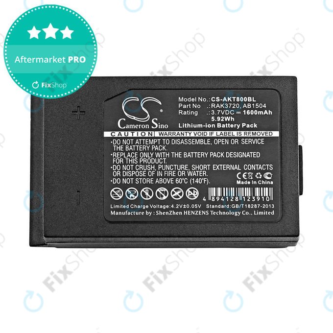 Akku batterie für Akerstroms Mercury 8B, Jupiter, Era 150J, 1600mAh, Li-Ion, 3.7V, RAK3720, HQ