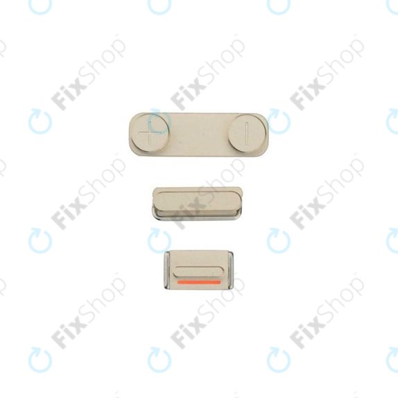 Apple iPhone 5S, SE - Einschalt- Silent Mode und Lautstärke Tasten (Gold)